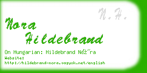 nora hildebrand business card
